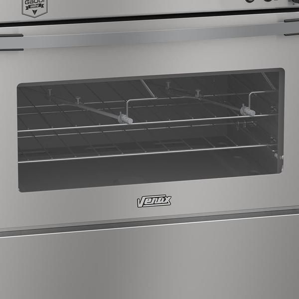 Imagem de Fogao 5 Bocas Venax Gaudi Vetro Vitreo Inox Gas Glp