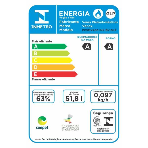 Imagem de Fogao a gas picasso vitreo 4 q inox gás glp