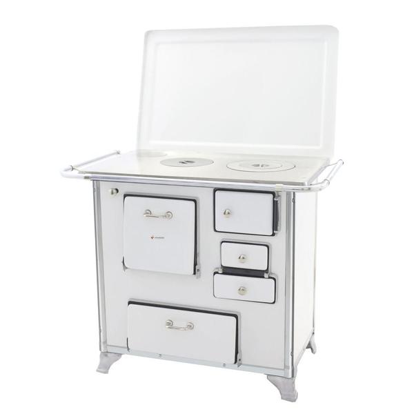 Fogão a Lenha 01 Venâncio Gabinete e Tampa Tradicional Branco Imagem de Fogão a Lenha 01 Venâncio Gabinete e Tampa Tradicional Branco