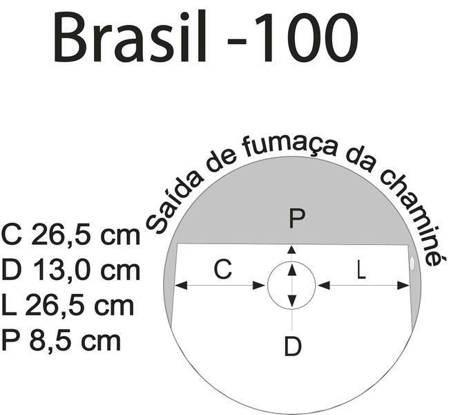 Imagem de Fogão a Lenha Brasil Chapa Vitrocerâmica Preto Direito Antonow