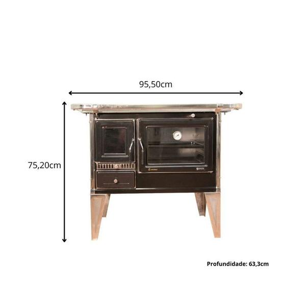 Imagem de Fogão a Lenha Evolution Número 2 Saída Chaminé do Lado Direito Maestro