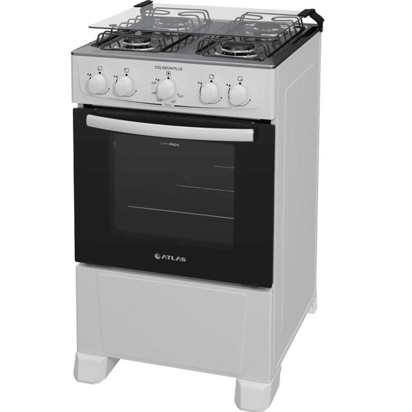 Imagem de Fogão Atlas 4 bocas branco com forno Limpa Fácil Coliseum Plus - Forno 50L