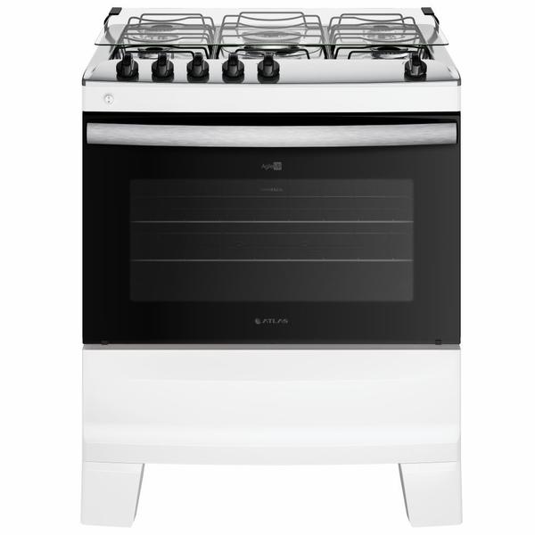 Imagem de Fogão Atlas Agile UP 5 bocas automático mesa de inox Branco Bivolt