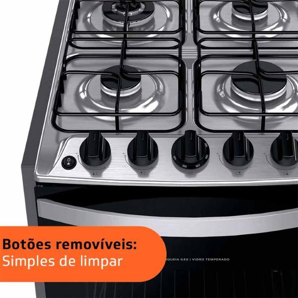 Imagem de Fogão Brastemp 4 Bocas Mesa de Inox BYO4EBRUNA