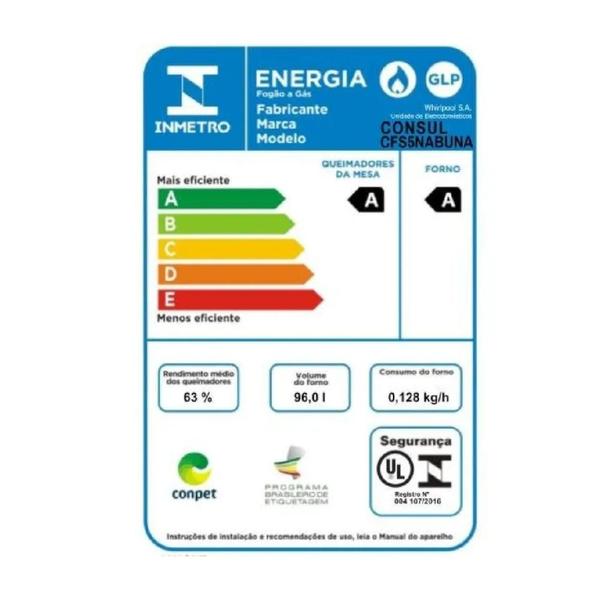 Imagem de Fogão Brastemp 5 Bocas com Mesa de Inox Automático Bivolt Branco