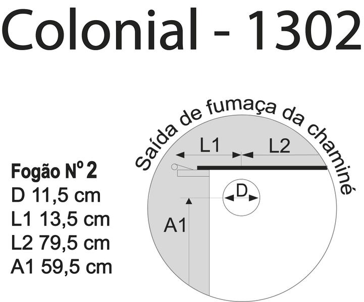 Imagem de Fogão Colonial N2 Vitrocerâmica Preto Moldura Direito Antonow