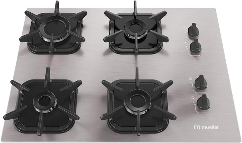 Imagem de Fogão Cooktop 4 Bocas Alumínio Mueller Ultra Chama  - À Gás - Bivolt