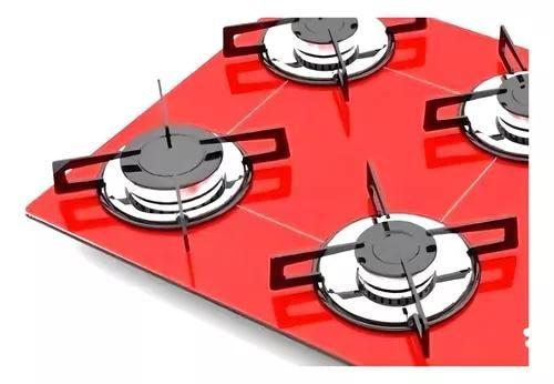 Imagem de Fogão Cooktop 4 Bocas Ultra Chama Bivolt Vermelho Chamalux