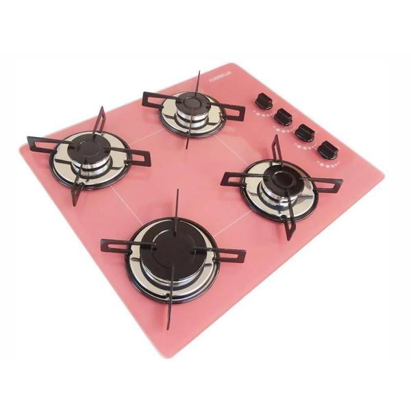 Imagem de Fogão Cooktop 4 Bocas Ultrachama Rosa Chamalux