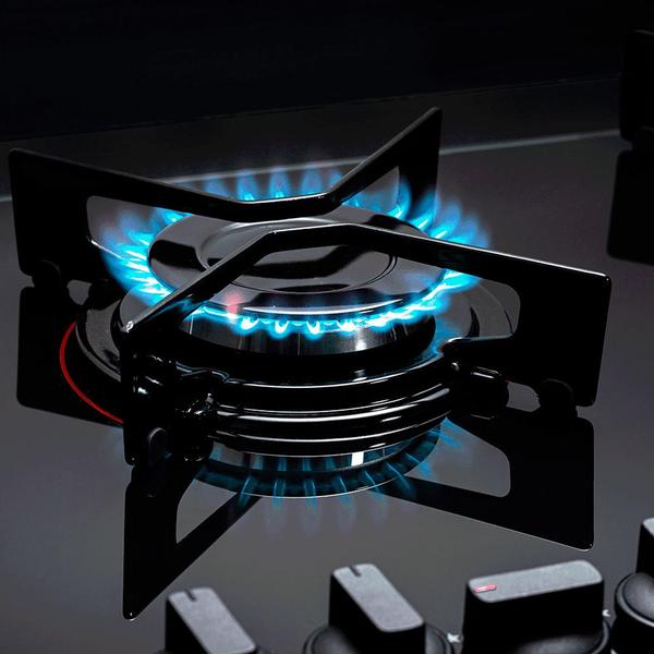 Imagem de Fogão Cooktop 5 Bocas Fischer 5Q FIT LINE Gás Mesa Vidro Preto BIVOLT