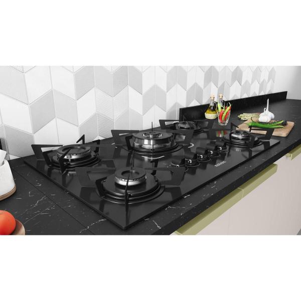 Imagem de Fogão Cooktop 5 Bocas Itatiaia Electra a Gás Trempe Aço Tripla Chama 127/220V 