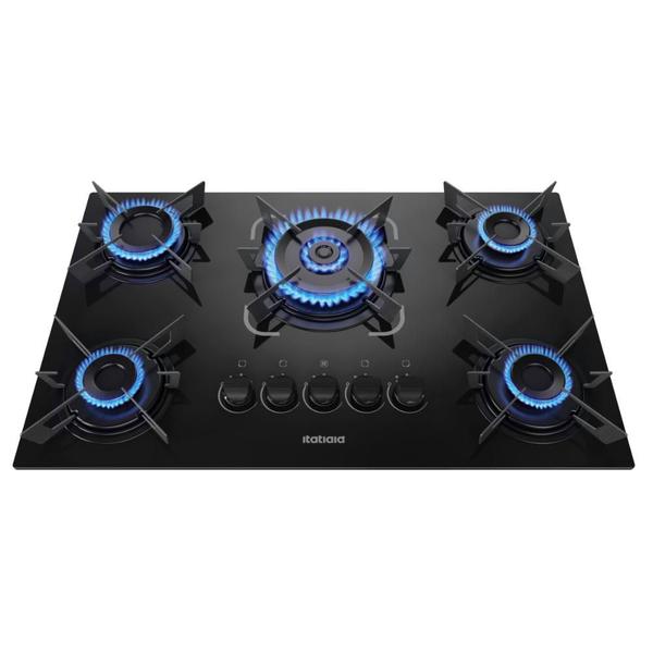 Imagem de Fogão Cooktop 5 Bocas Itatiaia Electra a Gás Trempe Aço Tripla Chama 127/220V 