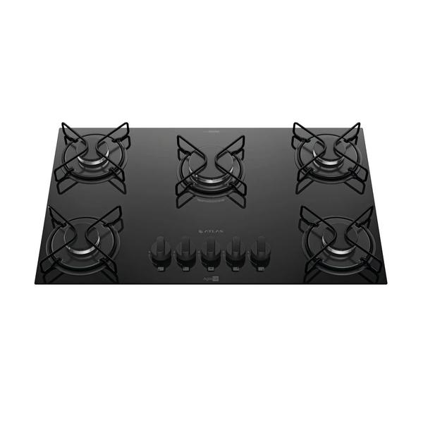 Fogão Cooktop 5 Bocas Mesa Vidro Atlas Agile Up Preto Bivolt Fogão Cooktop 5 Bocas Mesa Vidro Atlas Agile Up Preto Bivolt