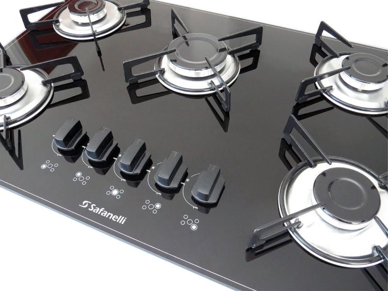 Imagem de Fogão Cooktop 5 Bocas Semplice Preto FSP504 Safanelli