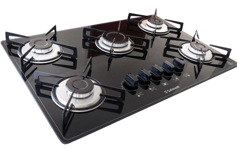 Imagem de Fogão Cooktop 5 Bocas Semplice Preto FSP504 Safanelli