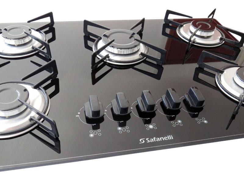 Imagem de Fogão Cooktop 5 Bocas Semplice Preto FSP504 Safanelli