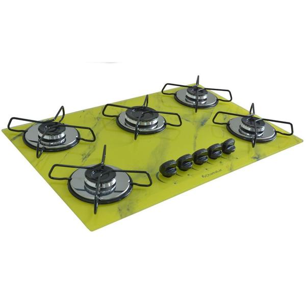 Imagem de Fogão Cooktop 5bocas Ultra Chama 127/220v Marmo Amarelo