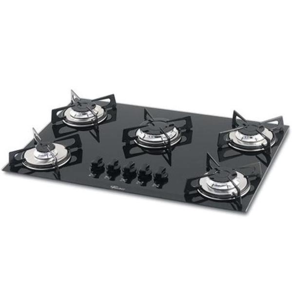 Imagem de Fogão Cooktop 5Q Gás Mesa Fischer Vidro