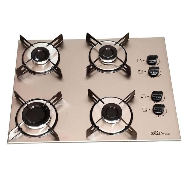 Imagem de Fogão cooktop a gás 4 bocas inox