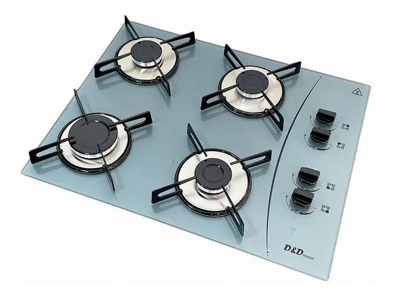 Imagem de Fogão Cooktop a gás DeD 4 bocas Prata - Acendimento automático