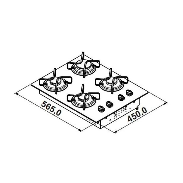 Imagem de Fogão Cooktop a Gás Itatiaia Vitrum 4 Bocas Bivolt Branco