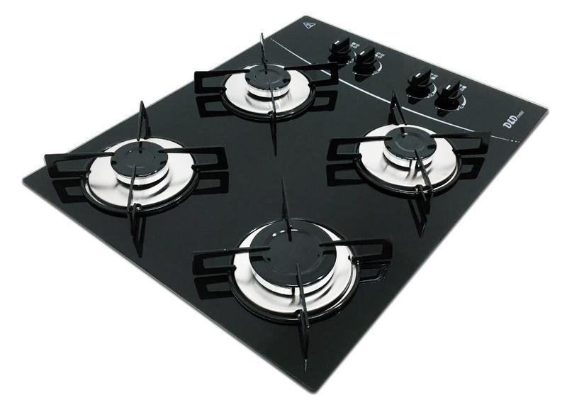 Imagem de Fogão cooktop D&D 4 bocas Preto a gás