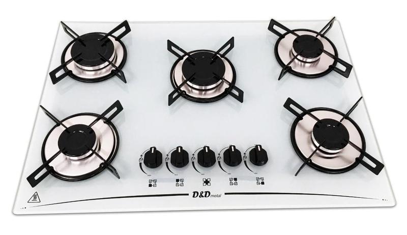 Imagem de Fogão Cooktop D&D 5 Bocas Branco A Gás