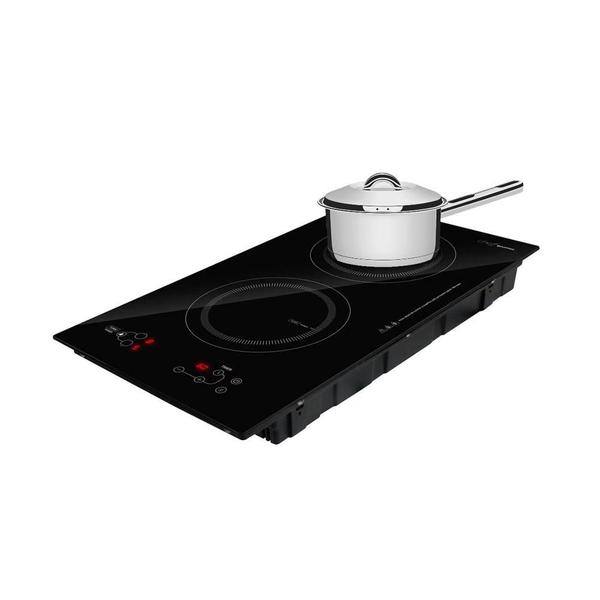 Imagem de Fogão Cooktop De Indução 2 Bocas Elétrico Eci02ep 220V E Panela Inox Solar Ø 16cm Pit7 - Eos