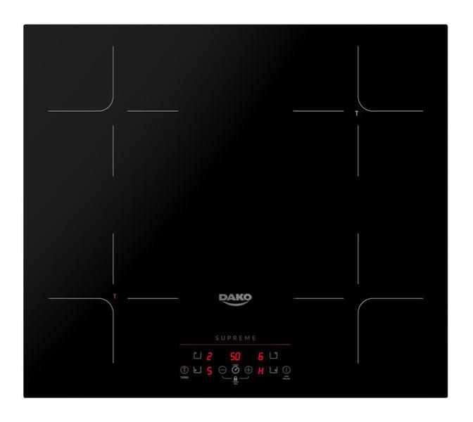 Fogão Cooktop De Indução 4 Bocas Dako Supreme Preto 220v Fogão Cooktop De Indução 4 Bocas Dako Supreme Preto 220v