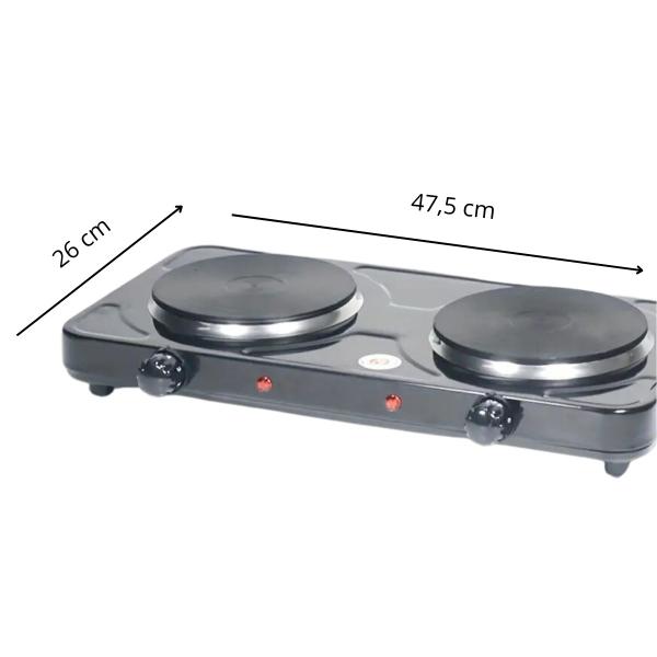 Imagem de Fogão Cooktop Elétrica De 2 Bocas Chapa 127V Portatil 2000W