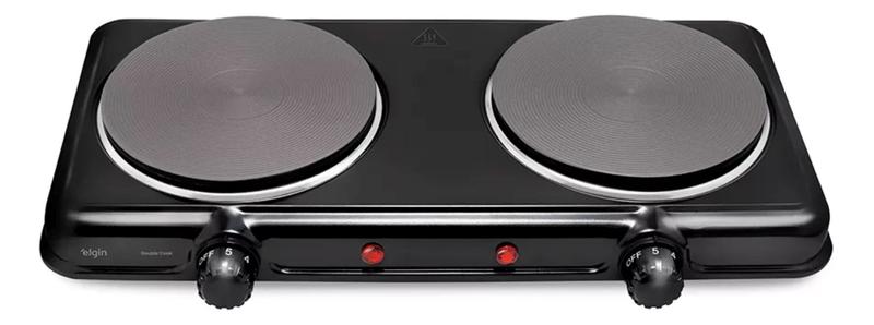 Fogão Cooktop Elétrico Elgin 2 Bocas 2000w Preto 110v