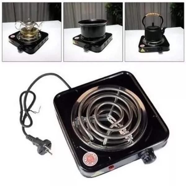 Imagem de Fogão Cooktop Elétrico Fogareiro 1 Boca 1.000 Watts Preto