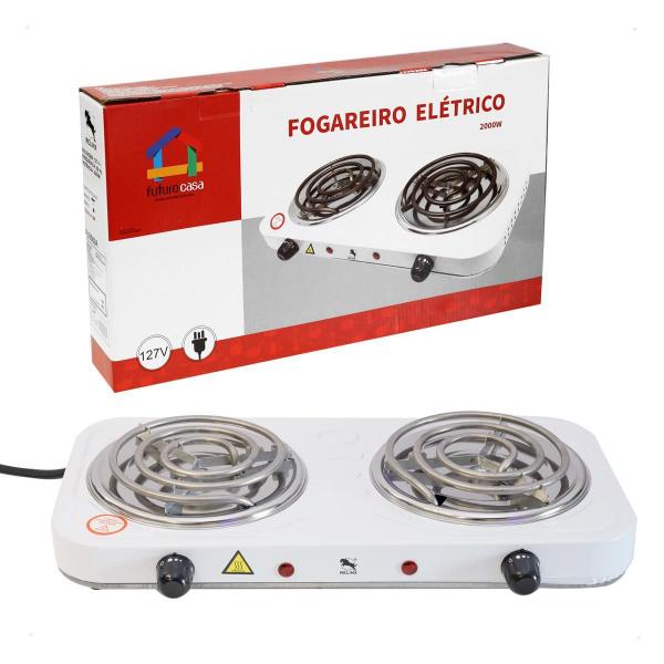 Imagem de Fogão Cooktop Elétrico Fogareiro 2000w 2 Bocas 127v Portátil