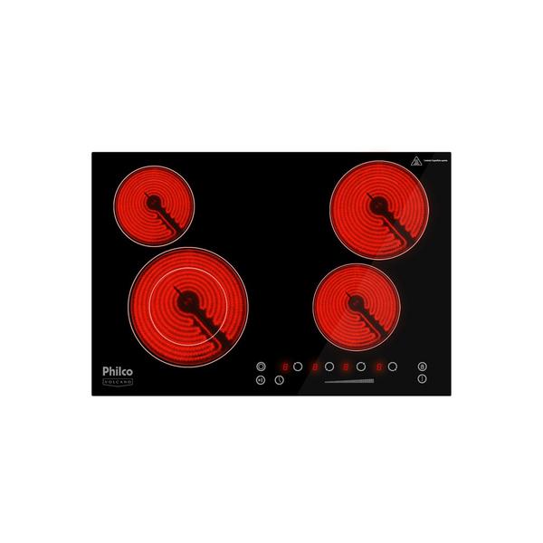 Fogão Cooktop Elétrico Philco Volcano 4 bocas PCT44VC Preto 220v Fogão Cooktop Elétrico Philco Volcano 4 bocas PCT44VC Preto 220v