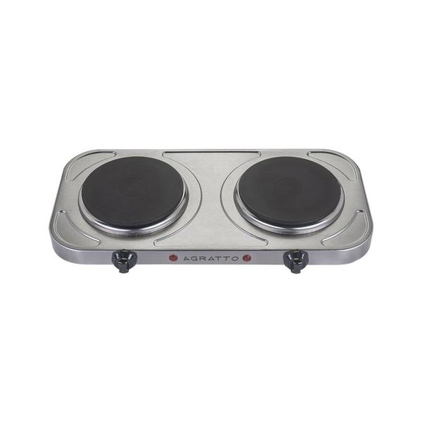 Imagem de Fogão Cooktop Elétrico Portátil Mesa 2 Bocas Aço Inoxidável