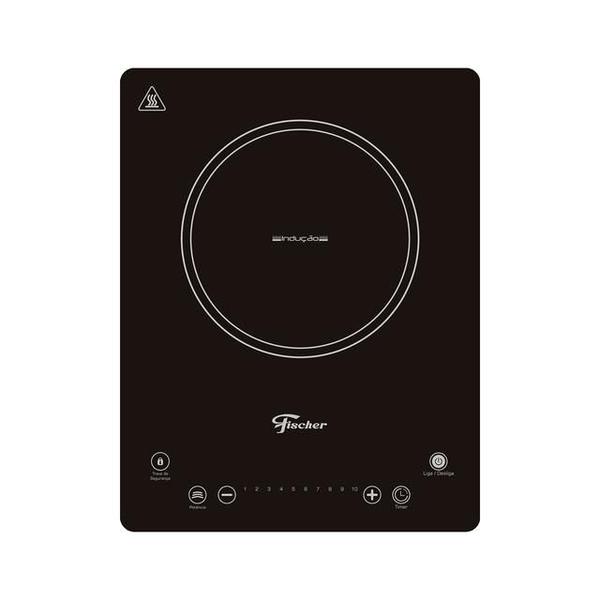 Imagem de Fogao cooktop fischer 1 boca por inducao portátil touch screen mesa vitrocerâmica - 220v