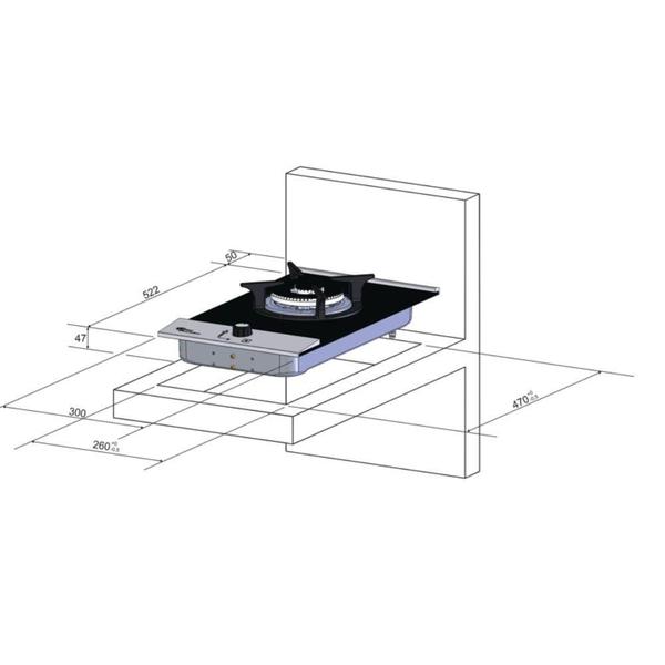 Imagem de Fogão Cooktop Fischer 1Q TC Platinium Mesa Preta