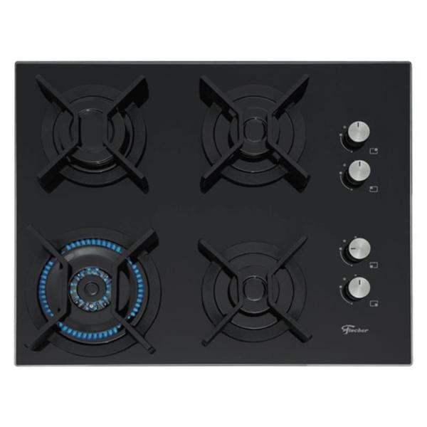 Imagem de Fogão Cooktop Fischer 4Q TC Infinity Gás Mesa Vidro - Preto - 26297-57076