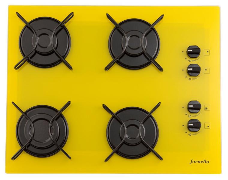 Imagem de Fogão cooktop FORNELLO 4 bocas amarelo automático