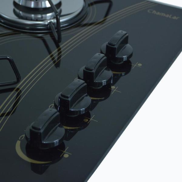 Imagem de Fogão Cooktop Gás 4 Bocas Ultra Chama 127v/220v Amadeirado Mesclado