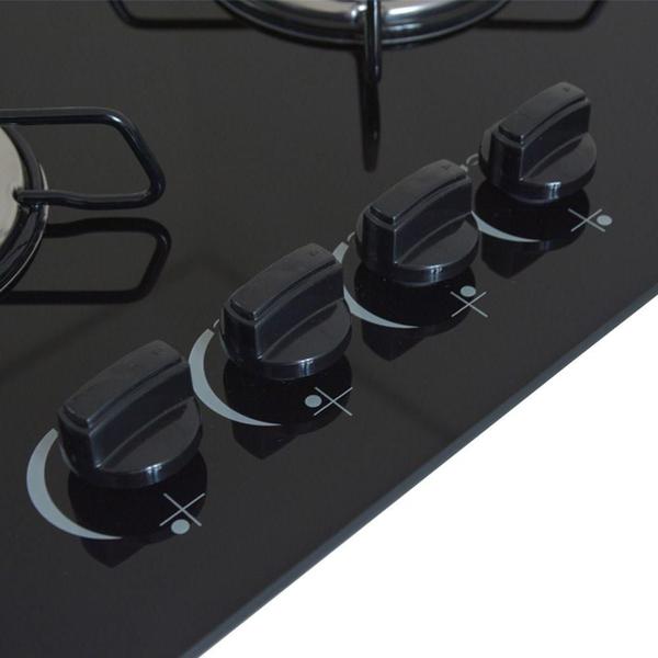 Imagem de Fogão Cooktop Gás 4 Bocas Ultra Chama 127v/220v Preto