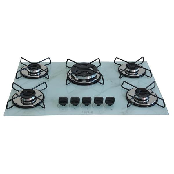 Imagem de Fogão Cooktop Gás 5 Bocas Ultra Chama 127v/220v Branco