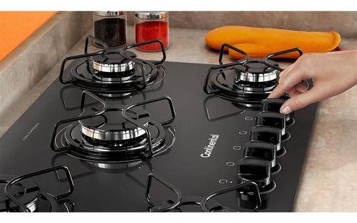 Imagem de Fogão Cooktop Gás Continental Kc5gp Preto 127v/220v