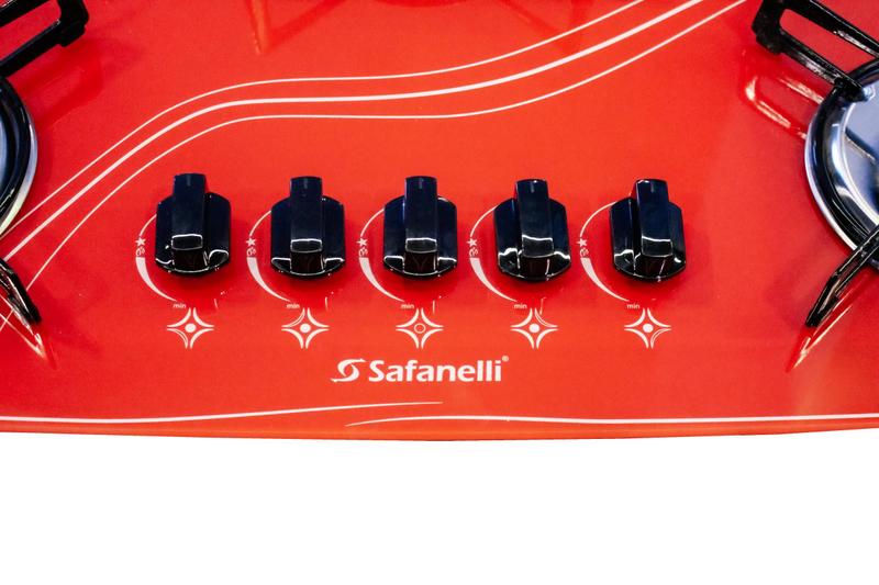 Imagem de Fogao cooktop safanelli 5 bocas tripla chama vermelho