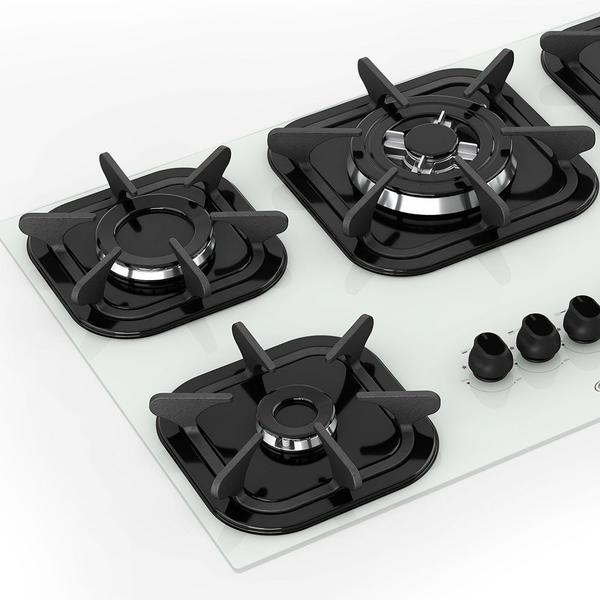 Imagem de Fogão Cooktop Tripla Chama - 05 Bocas - Mueller Branco - 601270004