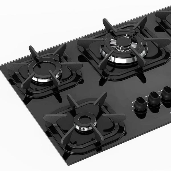 Imagem de Fogão Cooktop Tripla Chama - 05 Bocas - Mueller Preto - 601270003