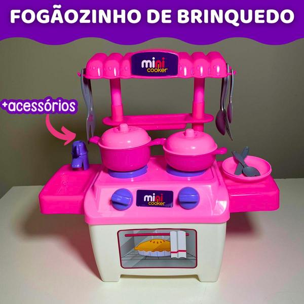 Imagem de Fogão de brinquedo Mini Cooker BStoys Brinquedo de cozinha Acessórios de cozinha Panelinhas