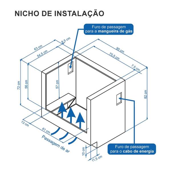 Imagem de Fogao de Embutir 5 Bocas Venax Gaudi Prisma Vitreo Bl Branco Gas Glp