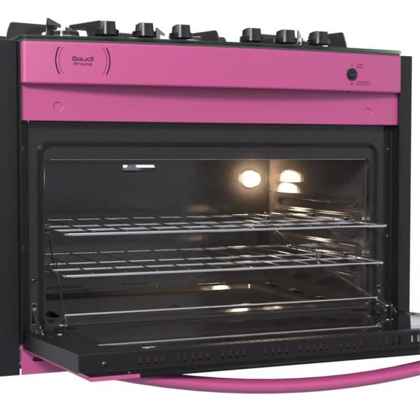 Imagem de Fogao de Embutir 5 Bocas Venax Gaudi Prisma Vitreo Bl Pink Gas Glp