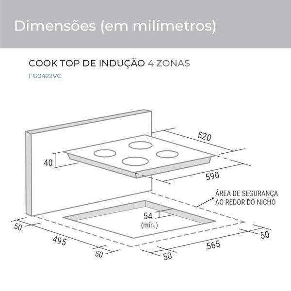 Imagem de Fogão de Mesa Cooktop de Indução 4 Zonas de Aquecimento Suggar